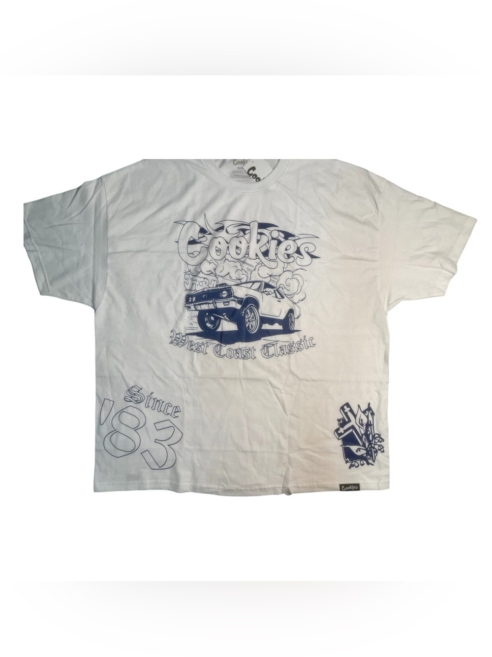 Sz 3xl cookie White "car shirt" Graphic T-Shirt